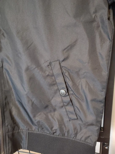 Distortion Bomber Jacket Men's Size Large Lightweight Pockets Black Full Zip image 6