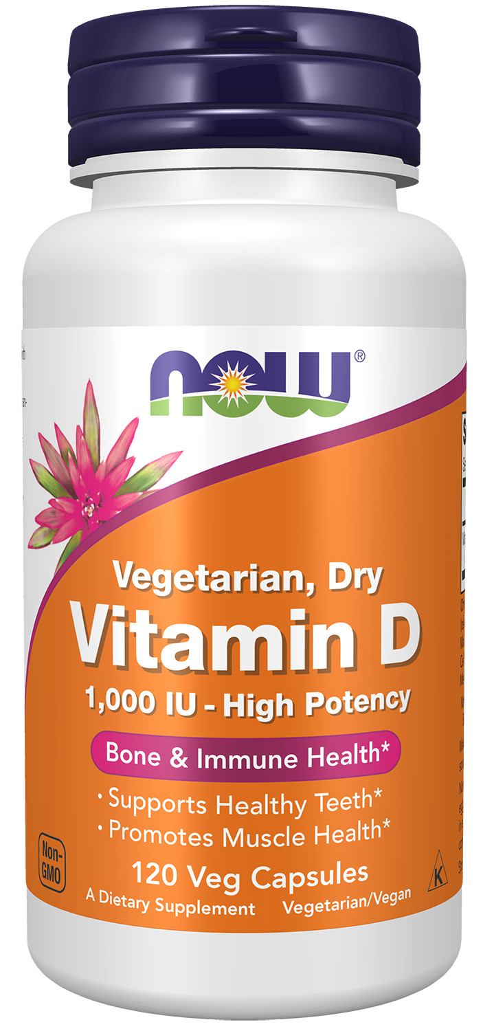 NOW Foods Vitamin D-3 1,000IU 360 x TWO Softgels Bone & Immune Health Brand New