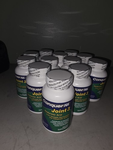 Lot Of 12 Bottles Of Conquer HA Joint 3 Hyaluronic Acid - 90 Capsules