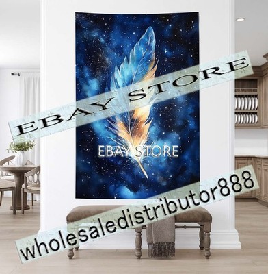 Phoenix feather tapestry radiant star-flame ascension 59X82 in