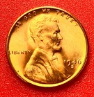 1946-S Lincoln Wheat Cent Penny GEM RED BU From an Original Bank Roll