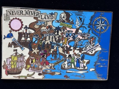 Disney Pin Traders Peter Pan Never Never Land Map Jumbo LE/500 Pin