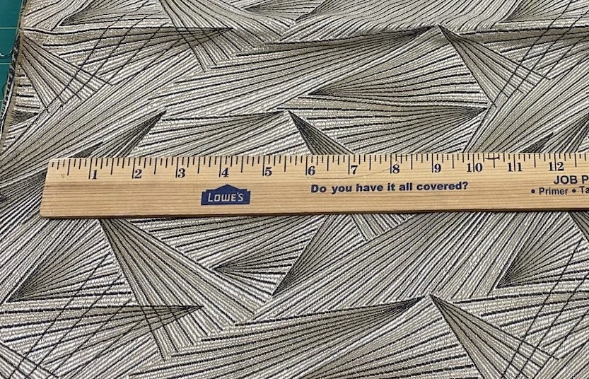 Regal Fabrics Art Deco Geometric Fabric Decor Black Tan Gold 1 Y #11 - Image 4 of 4