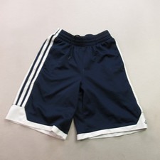Adidas Shorts Boys M Outdoor Workout Lightweight Activewear Blue Drawstring