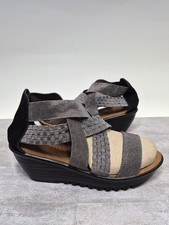 Bernie Mev. New York Women's Stretch Woven Wedge Sandals US Size 7-7.5 EUR 38
