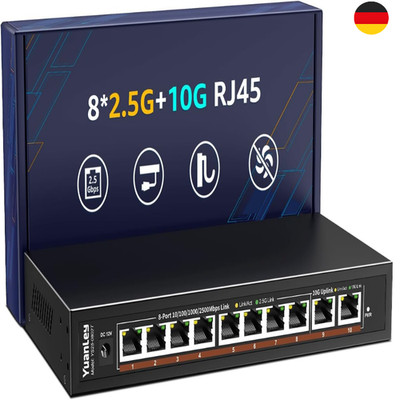 YuanLey 10-Port 2,5G Netzwerk-Switch 10G