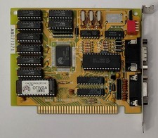 OAK OTIVGA 1393668 8-bit ISA VGA scheda grafica (EGA, OTI-037, 256 KB, retrò, 1990)