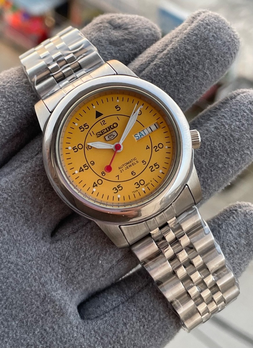 Seiko 5 Military Yellow Dail 7s26-01B0 Automatic 21 jewels mens