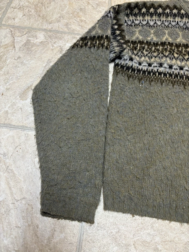 Cárdigan Suéter Grunge De Colección Jantzen Mohair Fair Isle Lana Difusa Kurt Cobain Talla S Foto 2 de 4