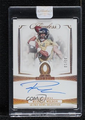 2020 Panini Flawless Pro Bowl Ink 3/10 Russell Wilson #PBI-RWI Auto 04uh