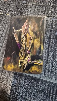 ACEO Art Card Silent Hill 2 Pyramid Head Painting 2.5x3.5 PRINT 