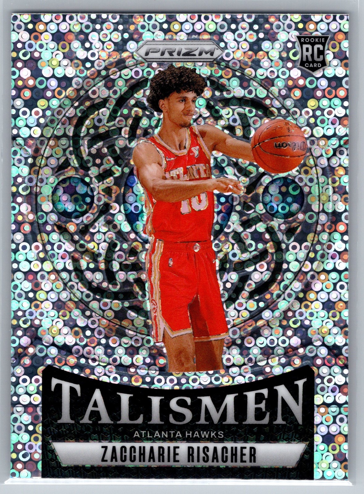 2024 Prizm Zaccharie Risacher Rookie Talismen Fast Break #8 Atlanta Hawks