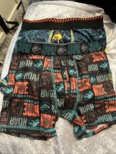 New Jurassic Park Dino Boys Size M 8 Boxer Briefs Elastic Waisted Set 2 NWOT