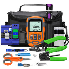 FTTH Fiber Cold Connection Tool Kit with Fiber Cleaver X5 Visual Fault Locator O