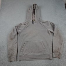 Flint And Tinder Hoodie Mens Medium Gray Fleece Pullover Made In USA Sweatshirt
