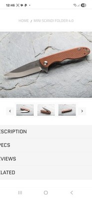 TOPS Knives Mini Scandi 4.0 Pocket Knife 3.25'' Drop Point N690Co Tumble Blade