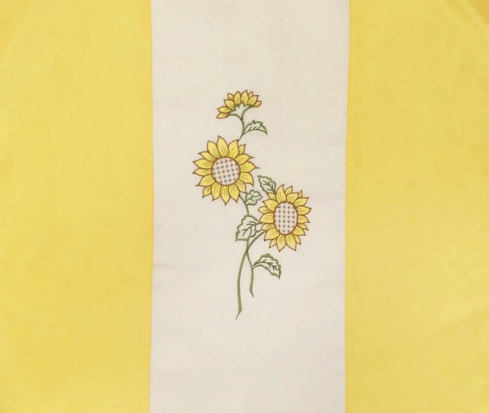 GOHD Very Sunflower. 3PCS Kitchen Cafe Curtain Set Swag Valance and Tier Set.... - Image 2 of 3