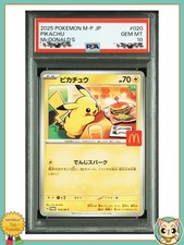 PSA10 Pikachu Promo Mcdonald's 020/M-P 2025 Pokémon Card Japanese