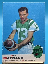 1969 Topps Don Maynard New York Jets #60 Flanker Poor +