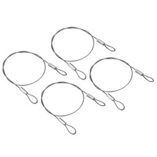 4Pcs 12" Stage Lights Safety Cable 304 Stainless Steel 1mm Dia Security Rope