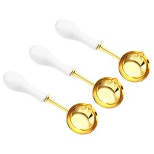 4" Wax Seal Spoon, 3Pcs Vintage Wax Sealing Melting Spoon, White