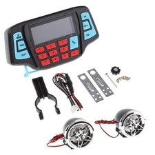 UTV ATV Motorcycle AMP Speakers USB Audio System Stereo Waterproof Bluetooth