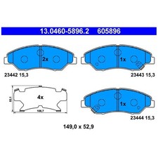ATE Bremsbelag-Satz Bremsklötze vorne 23444 605896 0K0453323Z | 934268