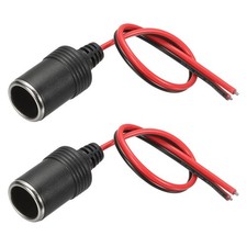 2 Pcs Female Car Cigarette Lighter Socket, 16 AWG 12V/24V 20A 30cm Charger