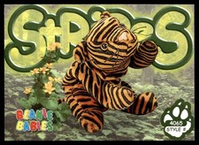 1999 Beanie Babies 2nd Edition Series 4 Stripes the Tiger (with thin stripes) 