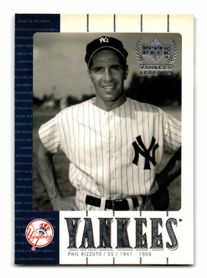 Phil Rizzuto 2000 Upper Deck Yankees Legends #11 New York Yankees Mint to Gem