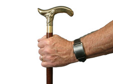 Antique Brass Victorian Handle Wooden Vintage Style Walking Stick Cane Designer