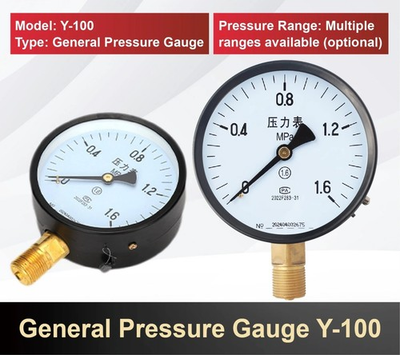 #ad #ad Radial Pressure Gauge 100mm 0.1 60MPa G1 2 M20 Air Water Vacuum Meter Y 100 $31.43