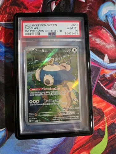 Pokemon Center Stamped Snorlax 051 PSA 10 (COMES WITH GUARD)
