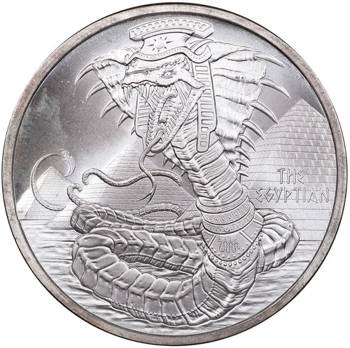 2019 GSM World of Dragons Series #6 The Egyptian 1 oz .999 Fine Silver Art Round