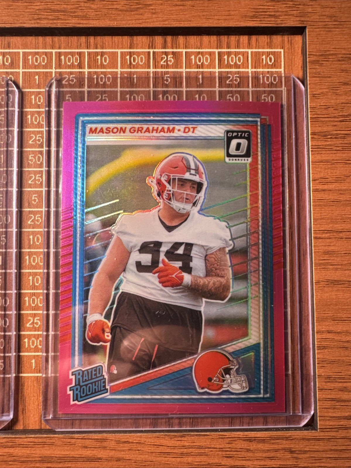 2025 Panini Donruss - Rated Rookie Mason Graham #340 Optic Preview Pink Prizm