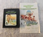 PELE'S SOCCER Atari 2600 Game Cartridge CX2616 w Manual UNTESTED