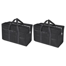 Wardrobe Storage Bags, 2pcs 31.5" Length Waterproof Blankets Bag, Black