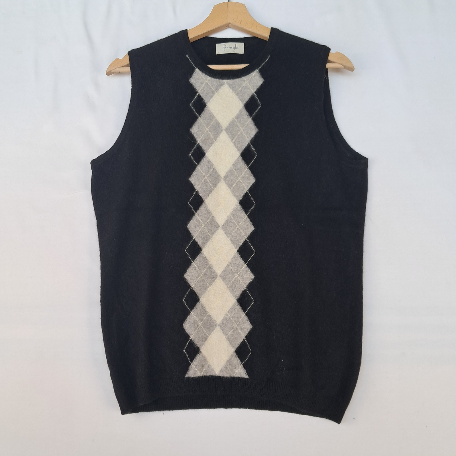 Gilet Pringle 100% cashmere colore nero taglia XL da donna