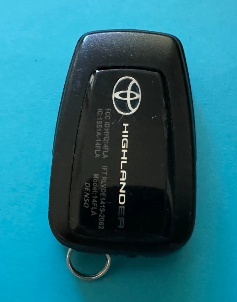 OEM 2022-23 TOYOTA HIGHLANDER LLAVE INTELIGENTE MANDO A DISTANCIA HYQ14FLA ~ LOGOTIPO HÍBRIDO AZUL!! Foto 4 de 4