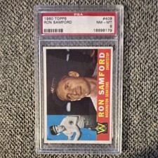 Topps 1960 Ron Samford #409 PSA 8 Graded Washington Senators Baseball Card