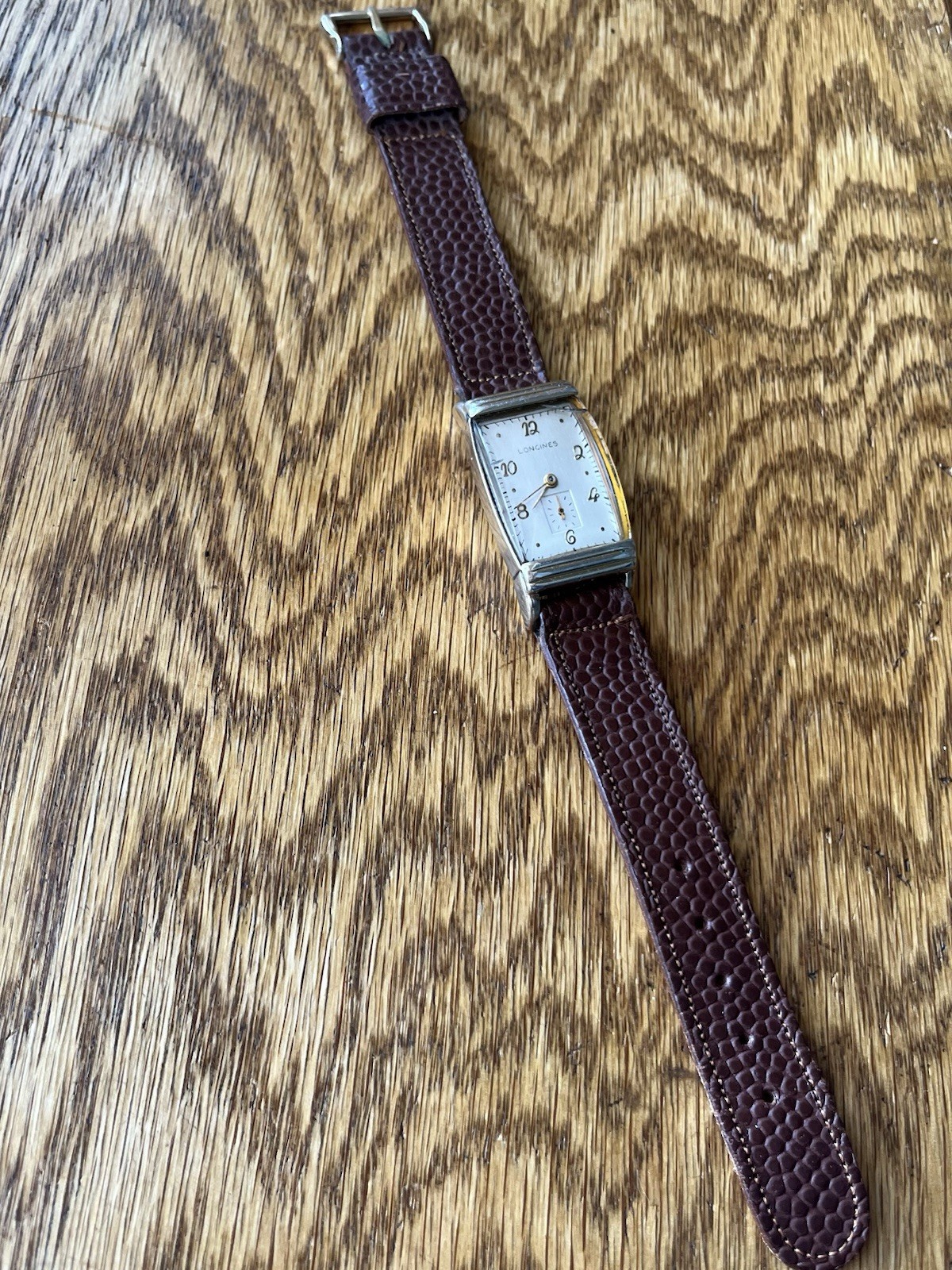 Longines Vintage Rectangular Gold Filled Watch, n… - image 5