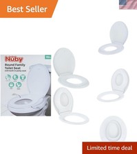 Clutter-Free Round Toilet Seat with Built-in Training Seat   Family Essential