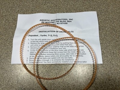 Aquabot Aqua Products Robot Cleaner Drive Belts 3302 A3302PK SP3302 OEM Genuine