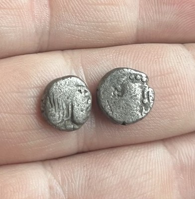 LOT OF 2 Drachma Ancient Silver Old Coin Arabia Felix? Roman Republic Era Late