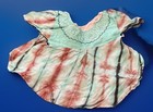 African 2 Pc Baby Girl Outfit 12-18 Months  Blue Tie Dyed VG Condition — photo 3