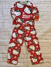 Hello Kitty Pajama Set Snowflakes With Socks Size 4/5