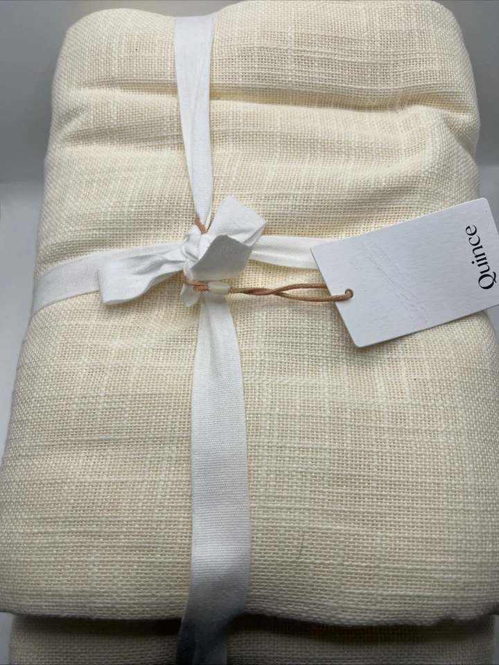 Par de Cortinas para Sala de Linho Europeia Quince Home (?Cor Areia) 48X96 - Imagem 3 de 4