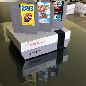 NINTENDO NES Console System Bundle Games Super Mario 1 2 3 Polished Original PIN