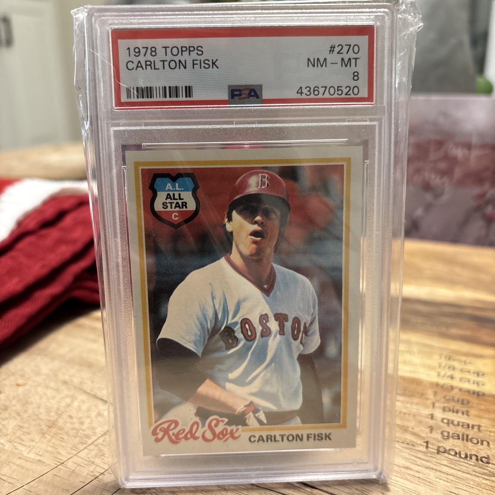 1978 TOPPS #270 CARLTON FISK PSA 8