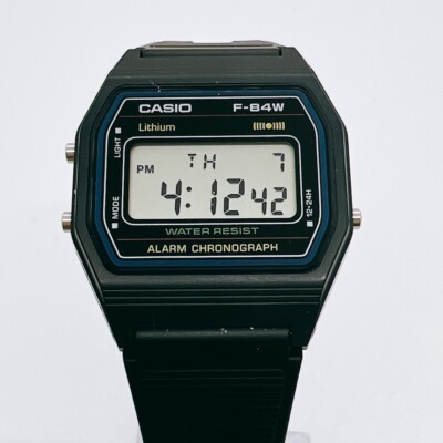 CASIO Watch Standard F-84W-1QJH Black Simple Designed Watch From